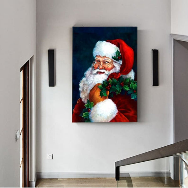 The Smiling Santa Painting